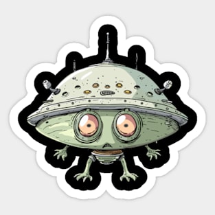 Funny UFO Sticker